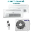 Ar Condicionado Multi Bi Split K7 1V Samsung Wind Free 24000 BTU (1x1200+1x18000) Quente e Frio Inverter R410 220V (AJ068AXJ3KH/AZ)